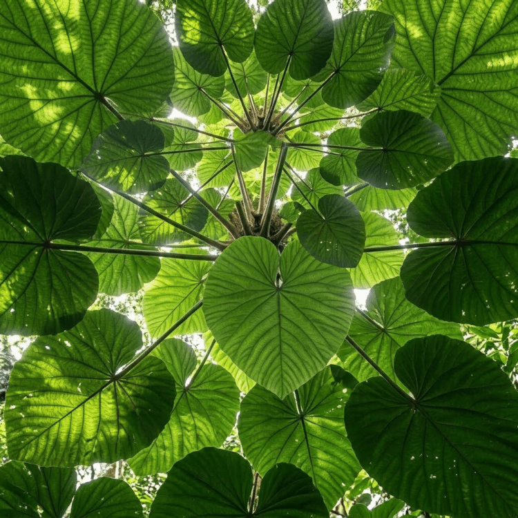 Crop to show only giant leaves